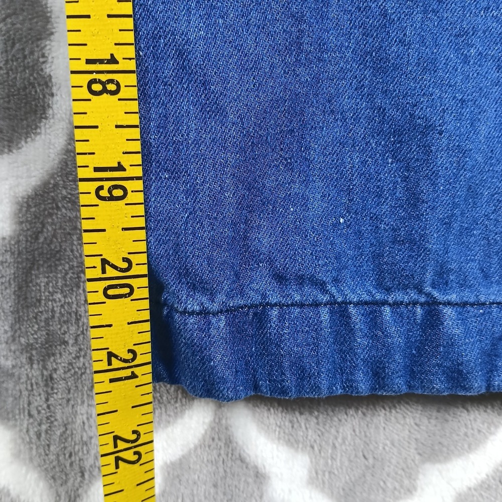 Levis Denim Jumpsuit Women Medium Blue Zip Front Tie Waist Utility Coveralls - Picture 6 of 13